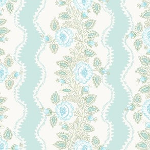 Etta Floral Stripe Seafoam