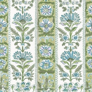 Ferdowsi Floral Blue Green