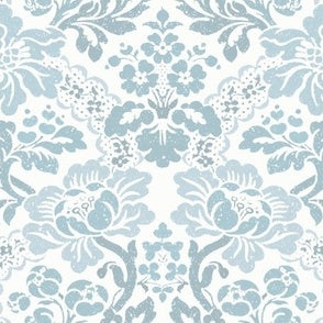 Floral Damask French Blue