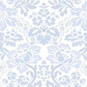 Floral Damask Ice Blue