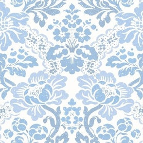 Floral Damask Light Blue