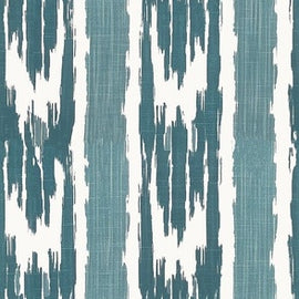 French Ikat Dark Aqua