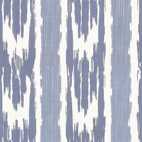 French Ikat Dark Periwi...