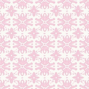 Geometric Blooms Pale Pink