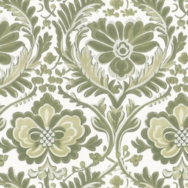 Hand Painted Damask Gre...