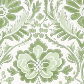 Hand Painted Damask Sage 2