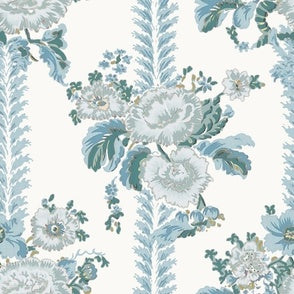 Hollis Floral Stripe Aqua