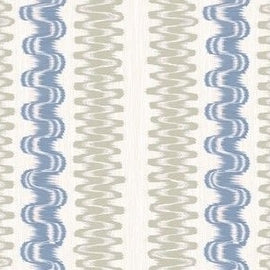 Ikat Stripe Beige and Blue