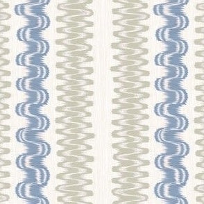 Ikat Stripe Beige and Blue