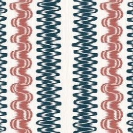 Ikat Stripe Red and Dar...