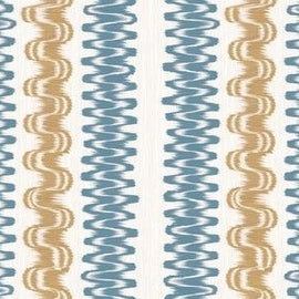 Ikat Stripe Sky and Gold