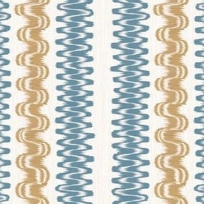 Ikat Stripe Sky and Gold