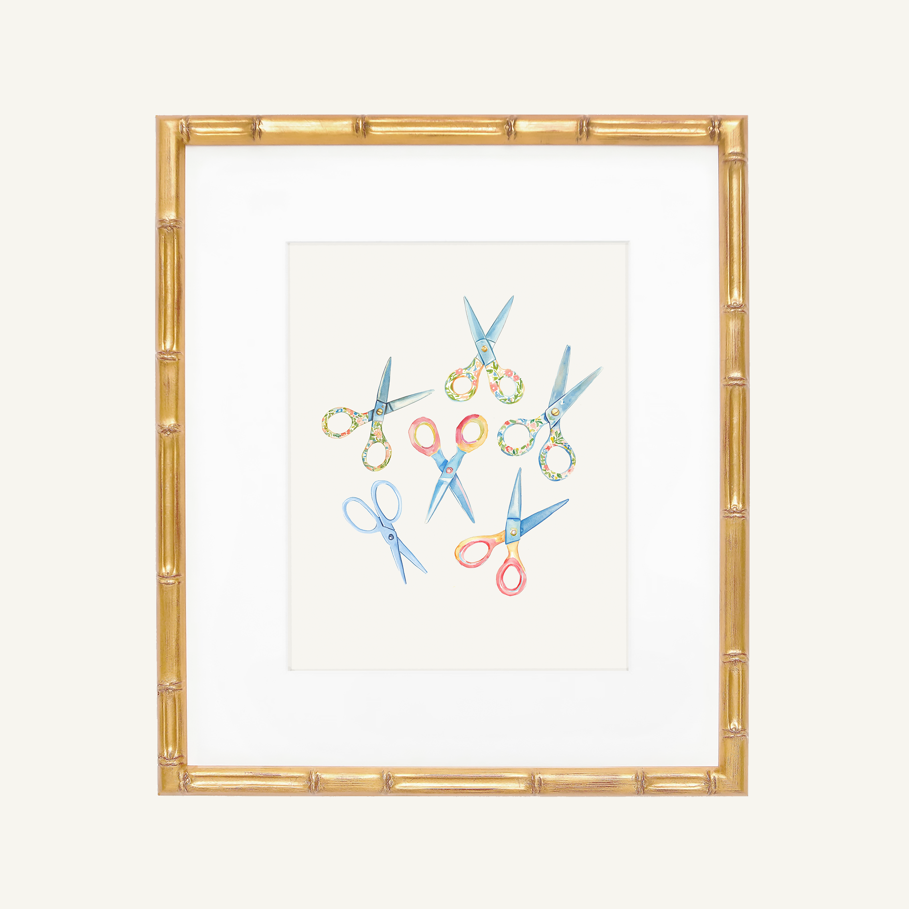 Multi-color Scissors Art Print