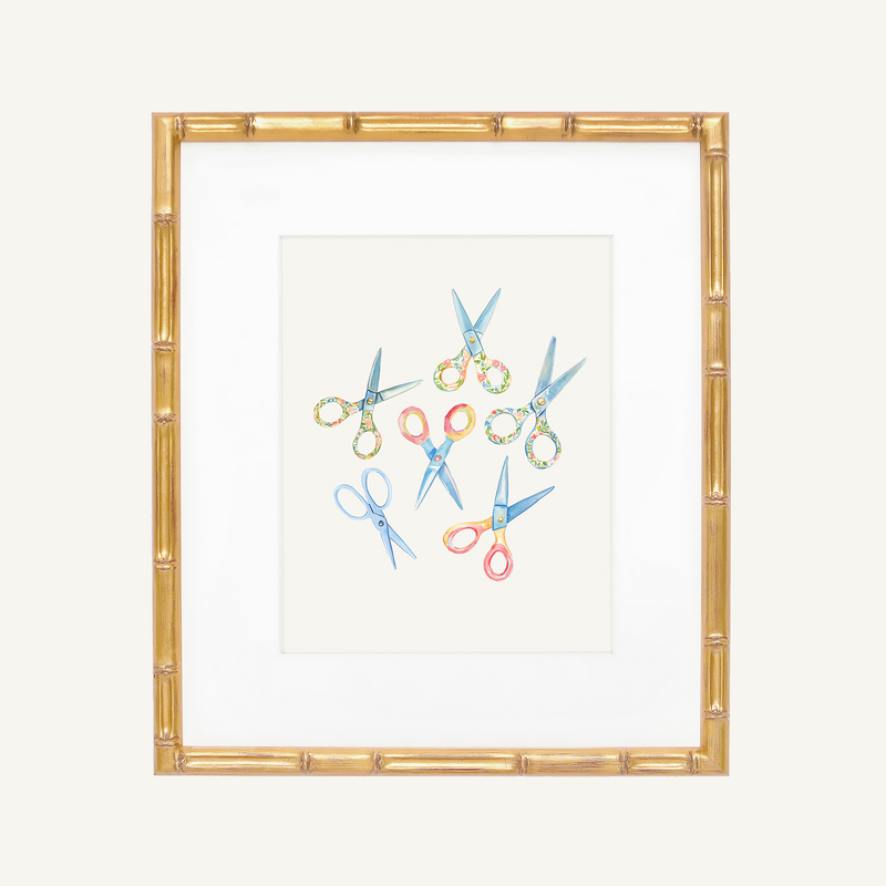 Multi-color Scissors Art Print