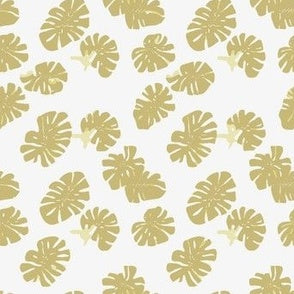 Monstera Leaf Ochre and...