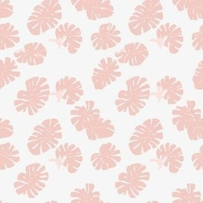 Monstera Leaf Peach
