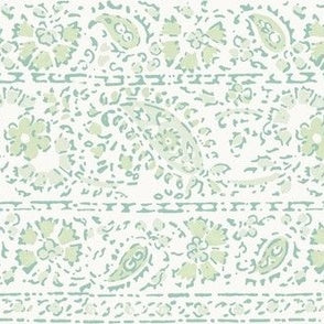 Paisley Border Aqua and...