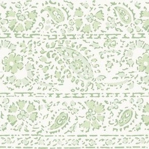 Paisley Border Mint Green