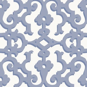 Palace Trellis Steel Blue