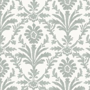 Tatum Damask Green Gray