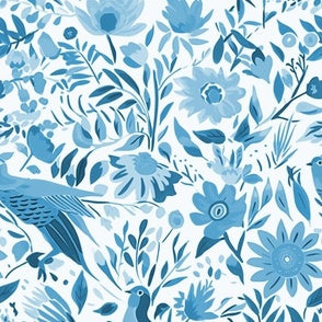 Tenango Blue and White