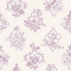 Toile Medallion Mauve o...