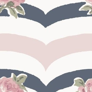 Wallpaper Rose Navy and...