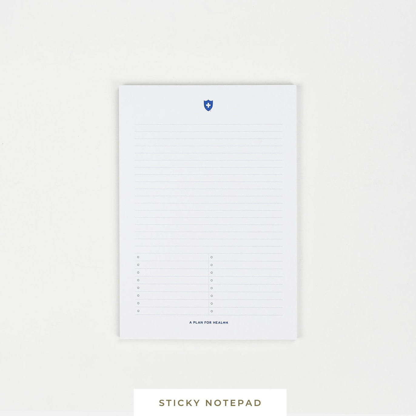 Notepad • Sticky • A Plan for Health