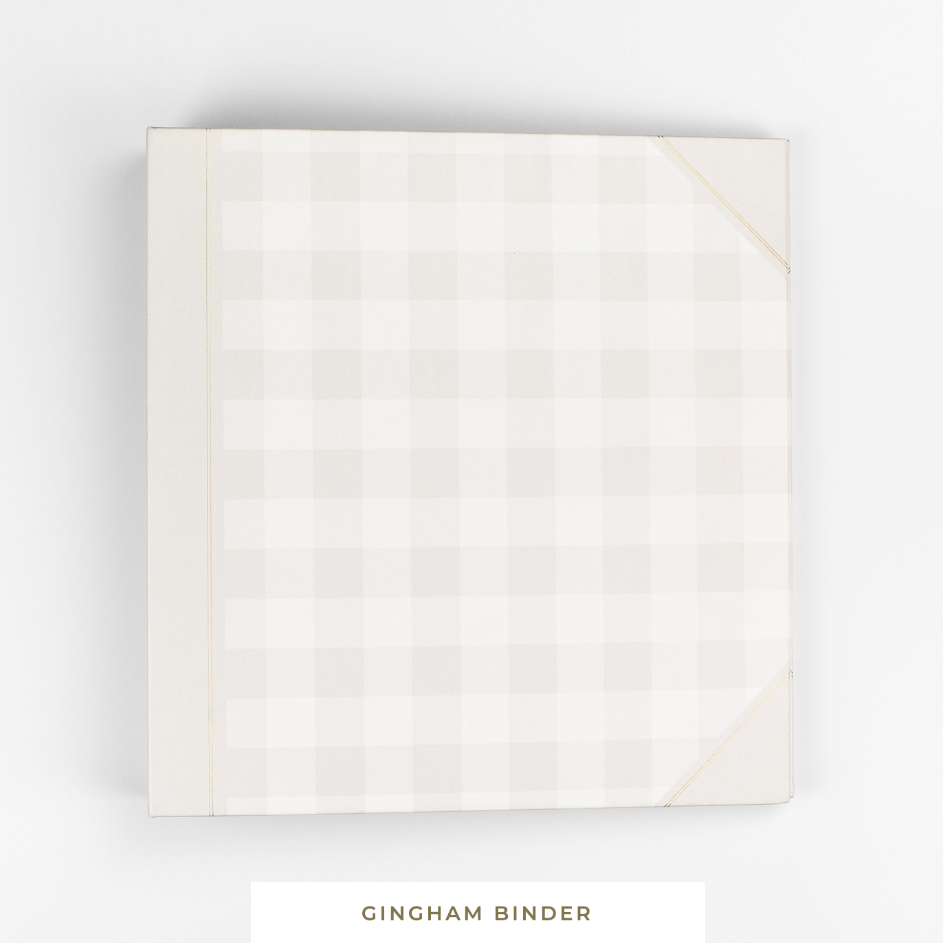 3-Ring Binder • Tan Gingham • Includes Page Protectors (25) & Tab Dividers