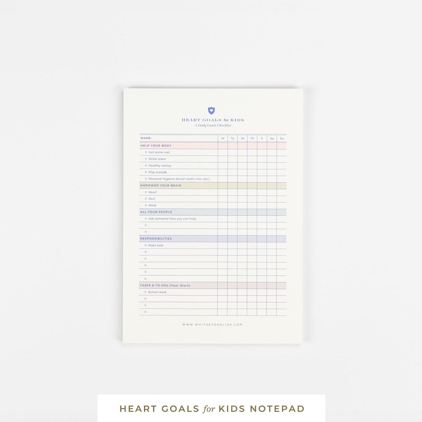 Notepad • Sticky • HEART Goals™ for Kids