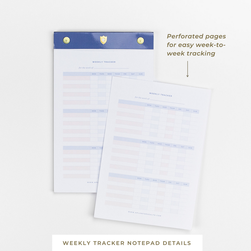 A Plan for Health • Weekly Health Tracker Notepad