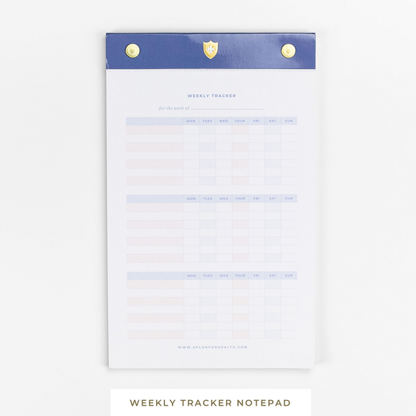 A Plan for Health • Weekly Health Tracker Notepad