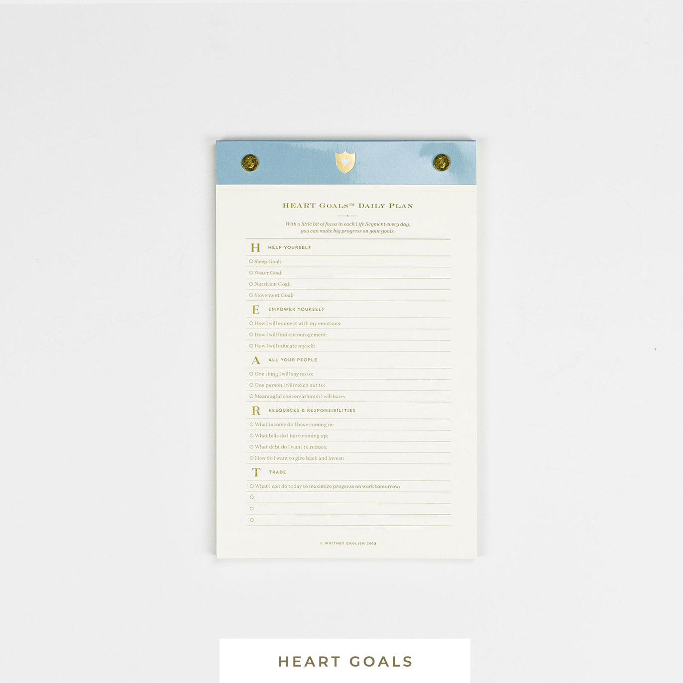 Bloc de notas • Plan diario HEART Goals™