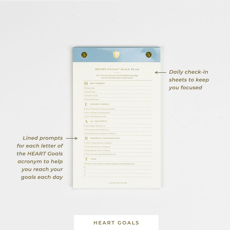 Bloc de notas • Plan diario HEART Goals™