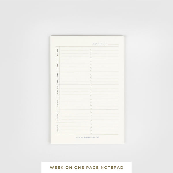 Notepad • Sticky • Week on One Page